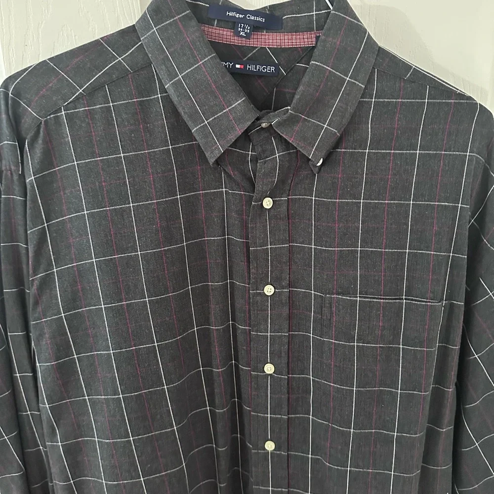 Tommy Hilfiger Brown Casual Button Down Shirt - Picture 1 of 4